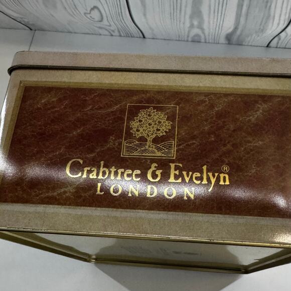 Crabtree & Evelyn Tea Box London Collectible Hinged Floral Tin Vintage 1985 - Picture 2 of 7